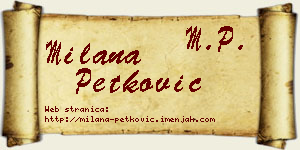 Milana Petković vizit kartica